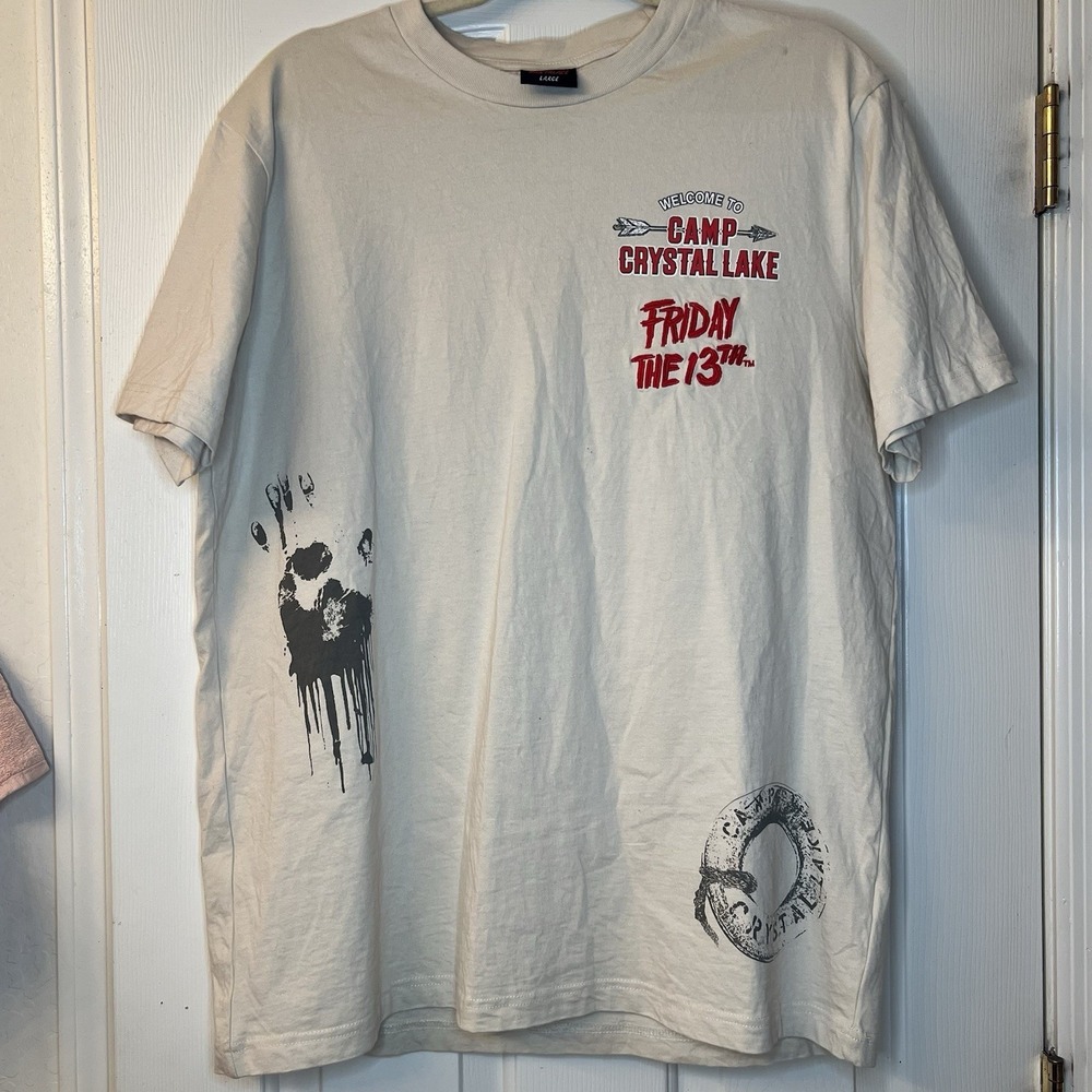 Friday‎ The 13th Camp Crystal Lake X Shoe Palace Size Large/ Beige Color
